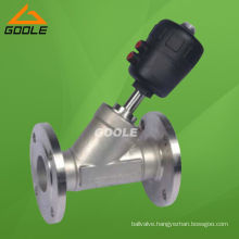 Stainless Steel Y Pattern Pneumatic Flanged Angle Seat Valve (GAYASV)